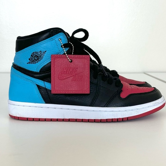 Nike Women’s Air Jordan 1 Retro High OG UNC To Chicago CD0461046 Sz 8 Blue/Red - Picture 4 of 7